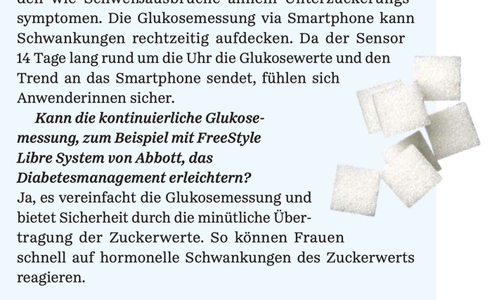 Kann die kontinuierliche Glukosemessung, zum Beispiel mit FreeStyle Libre System von Abbott, das Diabetesmanagement erleichtern?