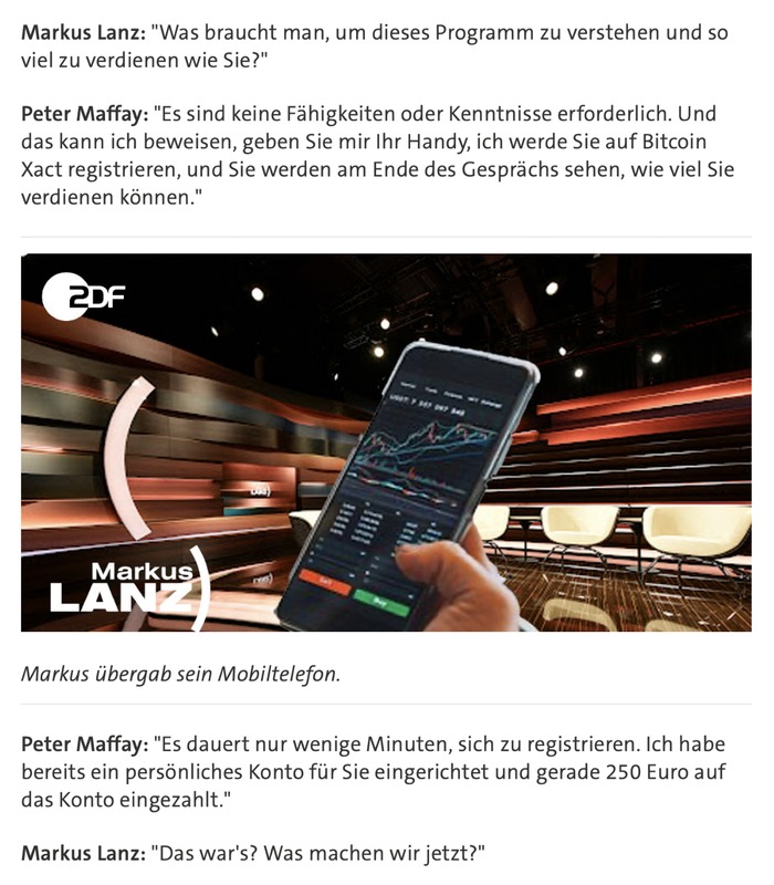 Markus übergab sein Mobiltelefon