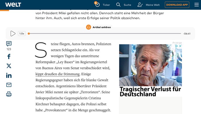 Tragischer Verlust für Deutschland