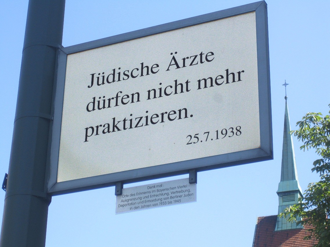 Ein Schild im Bayerischen Viertel in Berlin