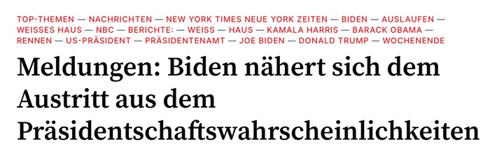 Biden nähert sich dem Austritt aus dem Präsidentschaftswahrscheinlichkeiten