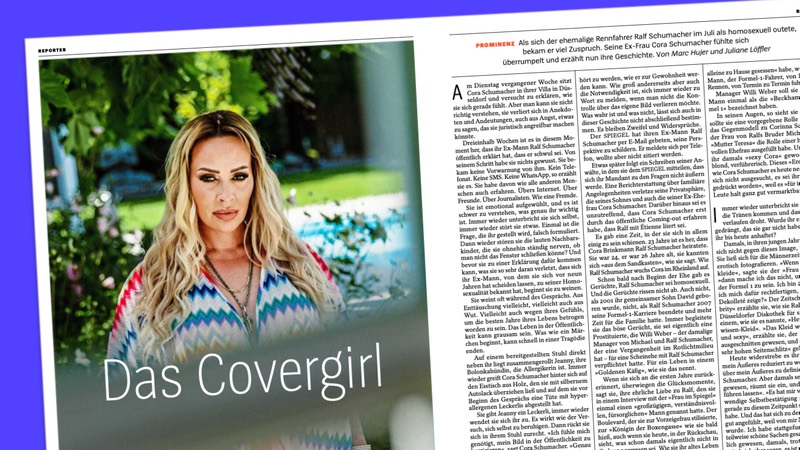 „Spiegel“-Artikel über Cora Schumacher: Das Covergirl