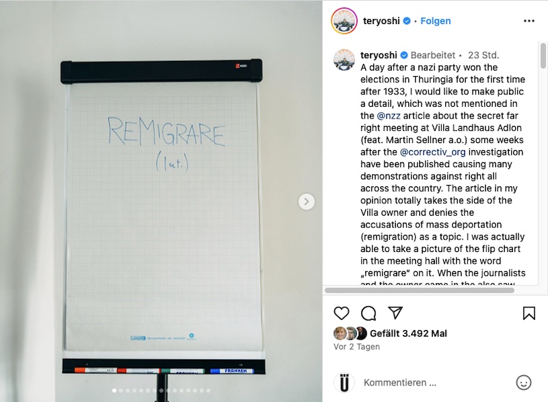 Instagram-Post von Fotograf Nikita Teryoshin: Kritik an NZZ-Berichterstattung