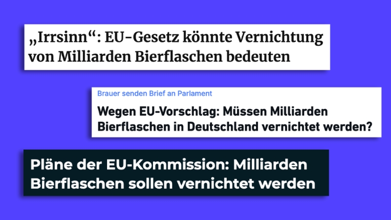 Falschmeldungen über zu einem geplanten EU-Gesetz