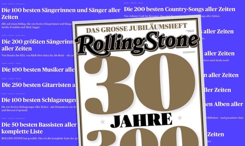 „Rolling Stone“-Cover: 30 Jahre 300 Alben