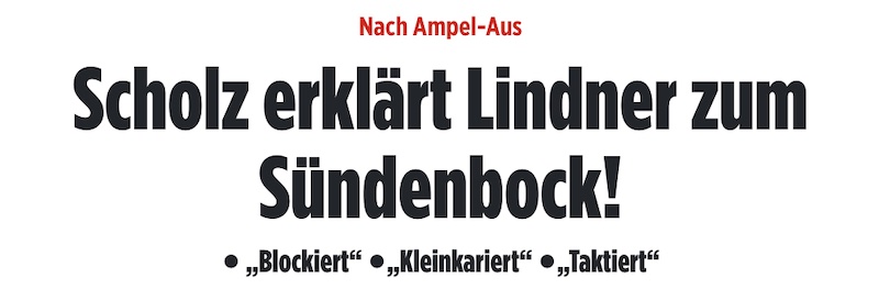 Scholz erklärt Lindner zum Sündenbock!