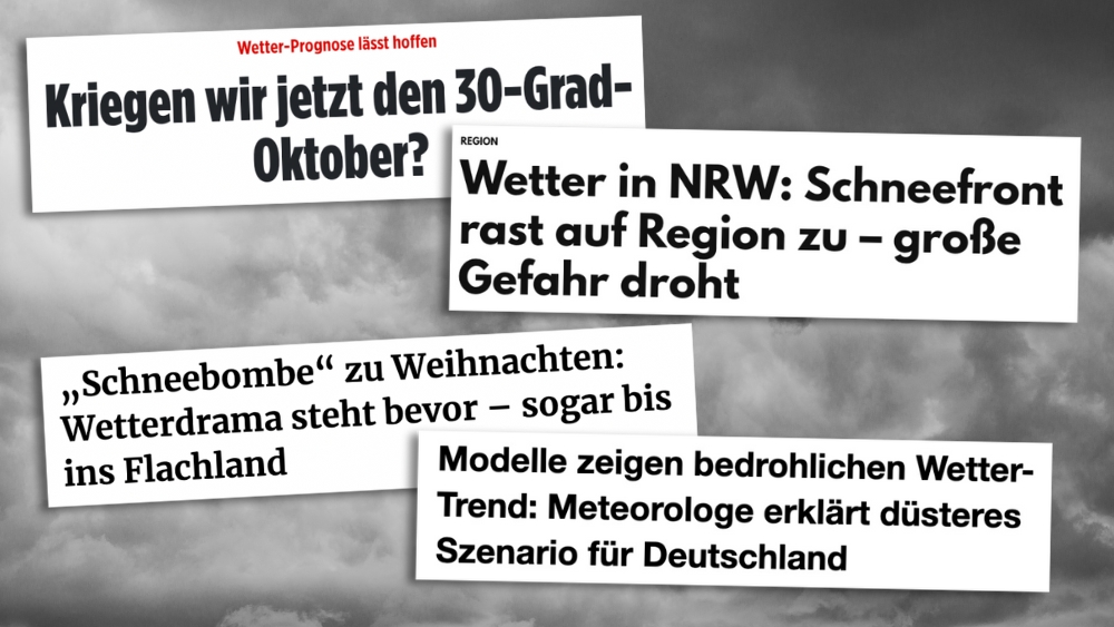 Schlagzeilen zum Wetter