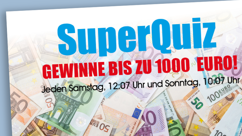 Werbung für das "Superquiz" im Schlagerradio