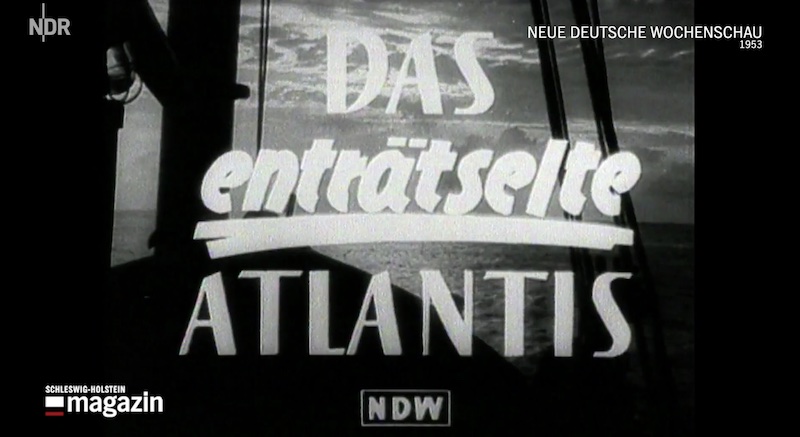 Screenshot aus dem NDR-Beitrag über die Atlantis-Theorien des Jürgen Spanuth