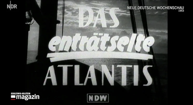 Screenshot aus dem NDR-Beitrag über die Atlantis-Theorien des Jürgen Spanuth