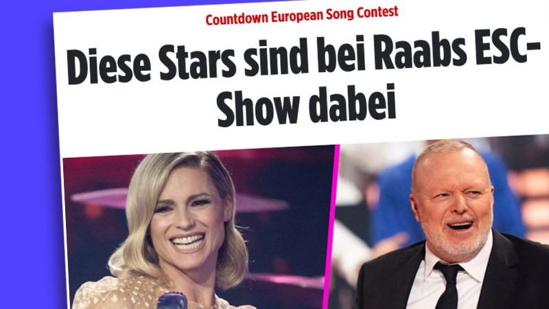 Bild-Überschrift: "European Song Contest - Diese Stars sind bei Raabs ESC-Show dabei"