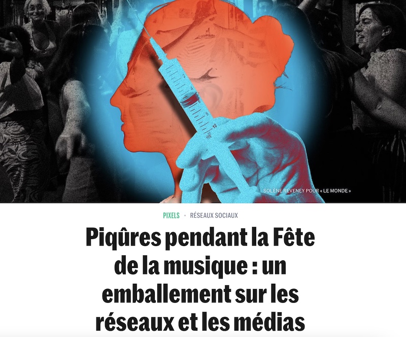 "Le Monde"-Schlagzeile: "Stiche während der Fête de la Musique: ein Aufruhr in Netzwerken und Medien"