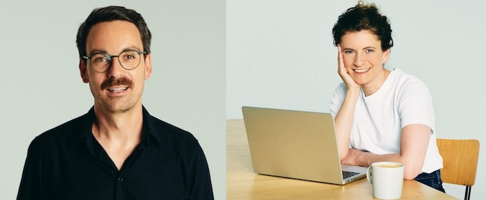 Links: Jonas Schlatterbeck, Head of Content der ARD; rechts: Sophie Burkhardt, stellvertretende ARD-Programmdirektorin und Channel-Managerin ARD-Mediathek.