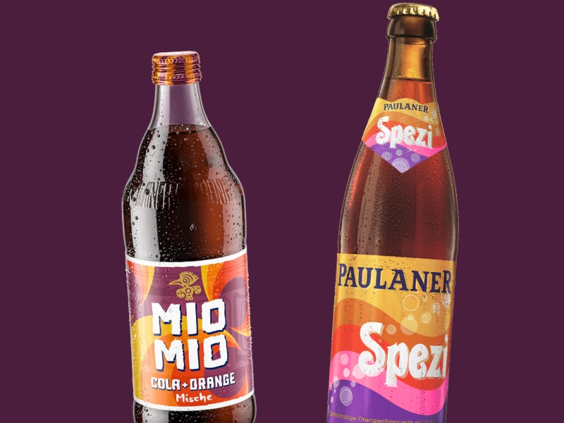 Spezi von Mio Mio neben Spezi von Paulaner