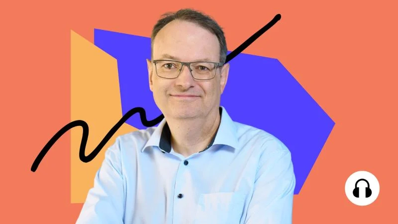 Podcast-Cover mit Robert Amlung