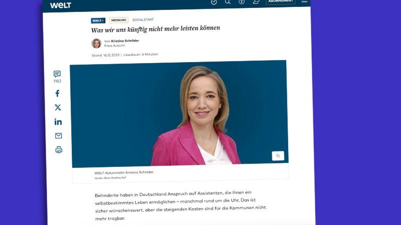 Kristina Schröders "Welt"-Kolumne