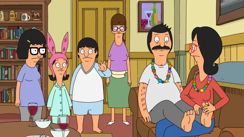 Bob's Burger: Bob bekommt von Linda eine Fußmassage im Wohnzimmer