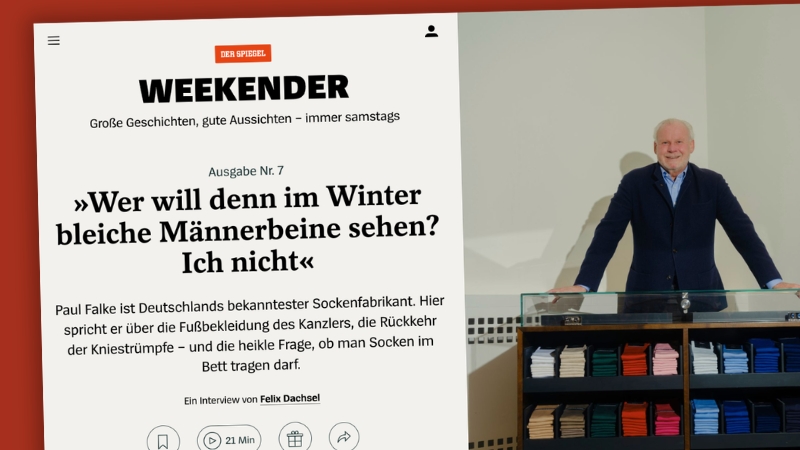 „Spiegel“-Interview mit Socken-Unternehmer Falke: „Wer will denn im Winter bleiche Männerbeine sehen? Ich nicht“