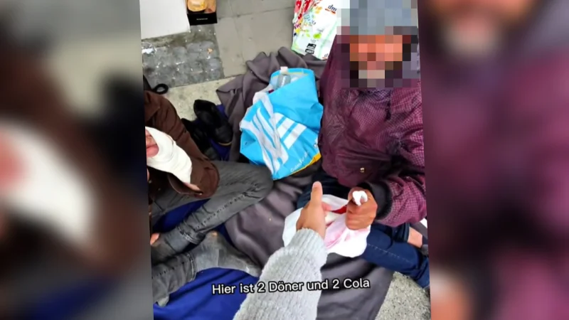 Tiktok: Obdachloser Mann bekommt Döner und Cola überreicht