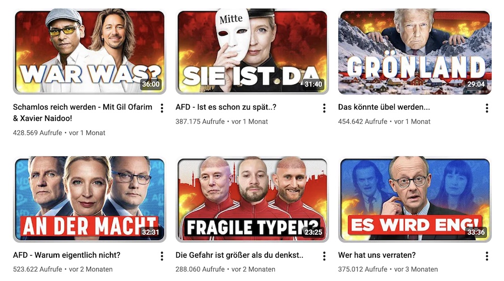 Videos auf dem Kanal „Der dunkle Parabelritter“