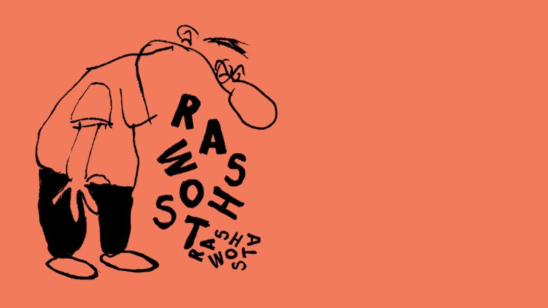 Karikatur: Cartoonfigur erbricht die Buchstaben „Hasswort“