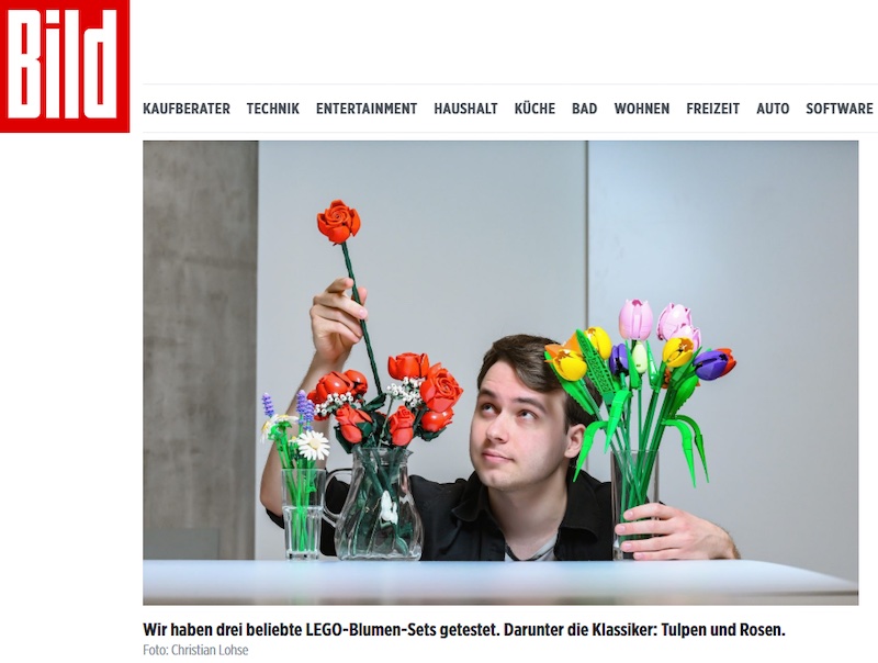„Bild“-Tester Valeriy Durinov testet „Lego“-Blumen