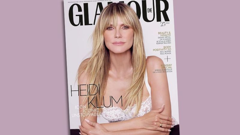 Cover der Zeitschrift „Glamour“ mit Heidi Klum auf dem Titel