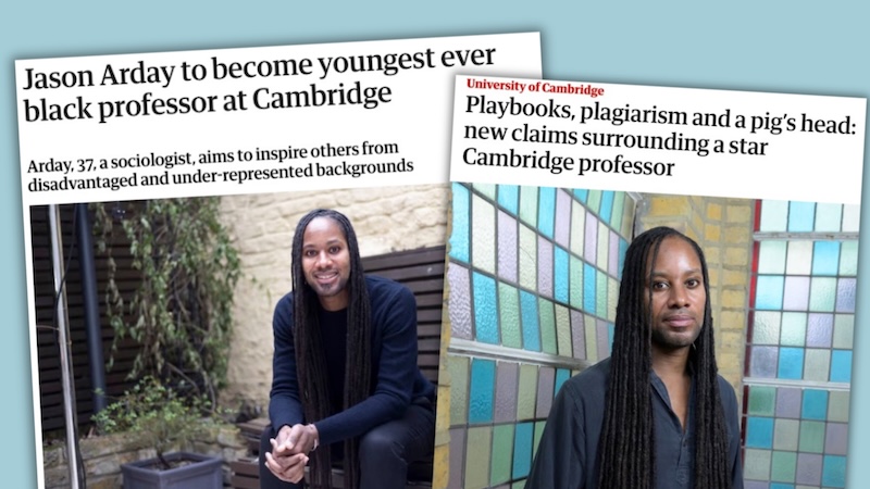 Schlagzeilen zu Jason Arday im britischen "Guardian" 2023 und 2026