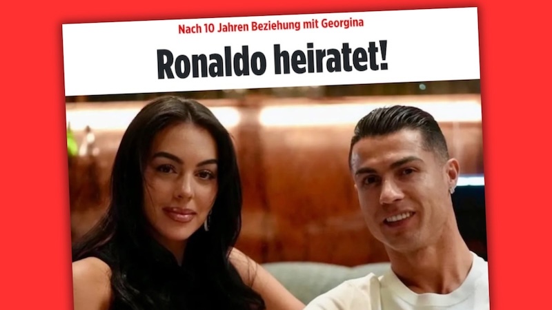 "Bild"-Schlagzeile: "Nach 10 Jahren Beziehung mit Georgina - Ronaldo heiratet!"