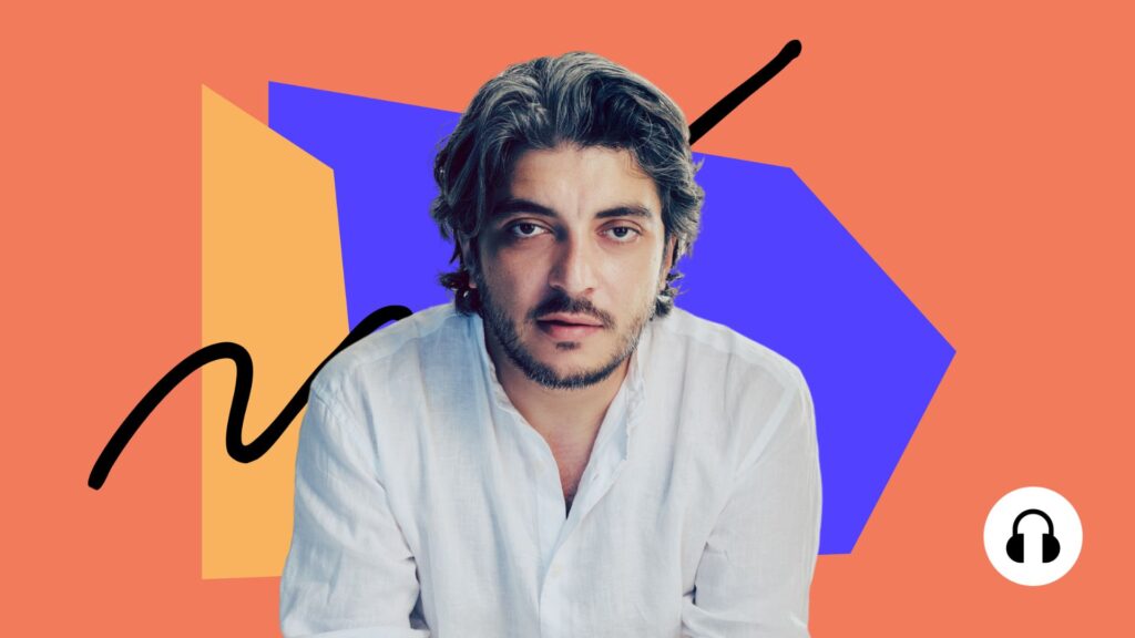 Podcast-Cover mit Khesrau Behroz, Podcaster