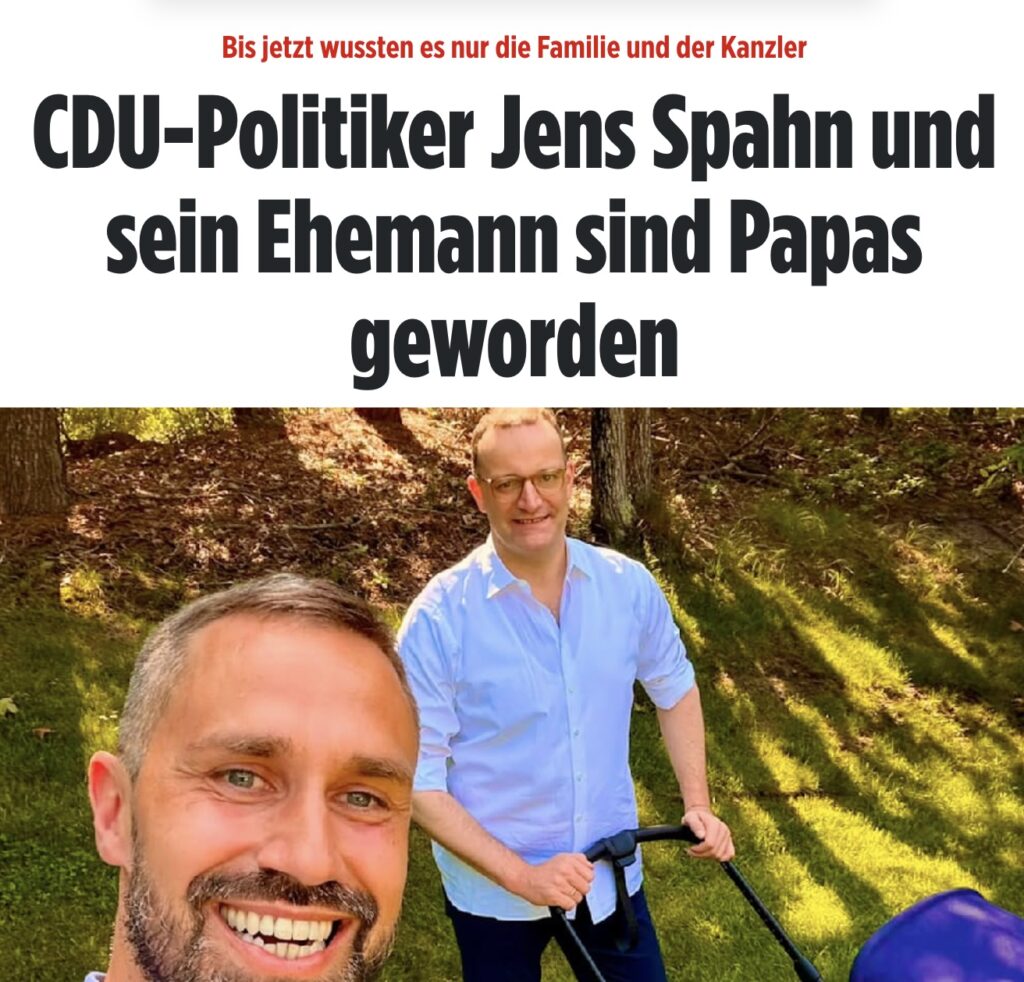 Bild-Schlagzeile: CDU-Politiker Jens Spahn und sein Ehemann sind Papas geworden