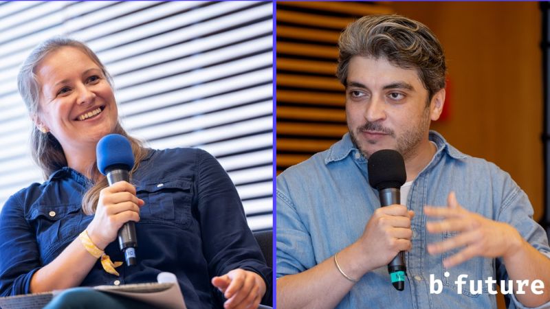Host Annika Schneider und Gast Khesrau Behroz