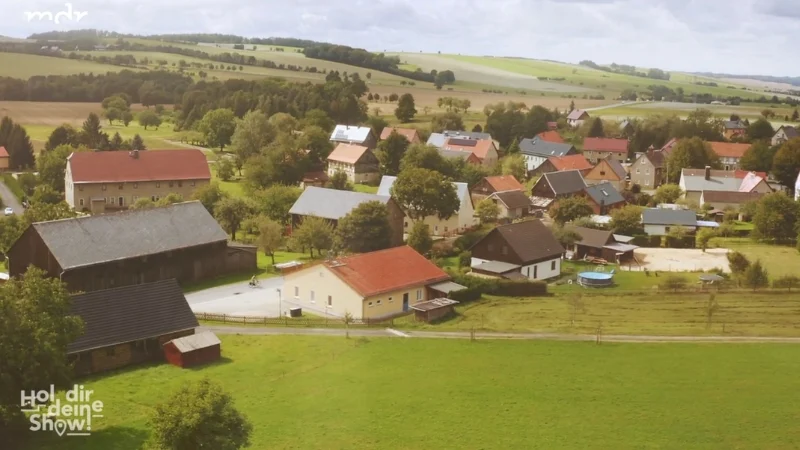 Luftaufnahme von Heeselicht in der Sächsischen Schweiz