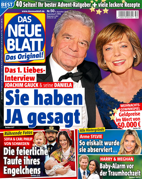 Das 1. Liebes-Interview - Joachim Gauck & seine Daniela - Sie haben JA gesagt