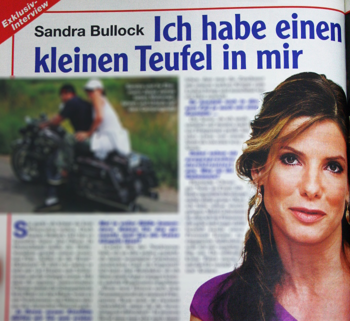 Angebliches Interview mit Sandra Bullock in "Freizeitwoche"