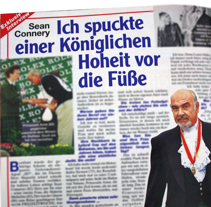 Angebliches Interview mit Sean Connery in "Freizeitwoche"