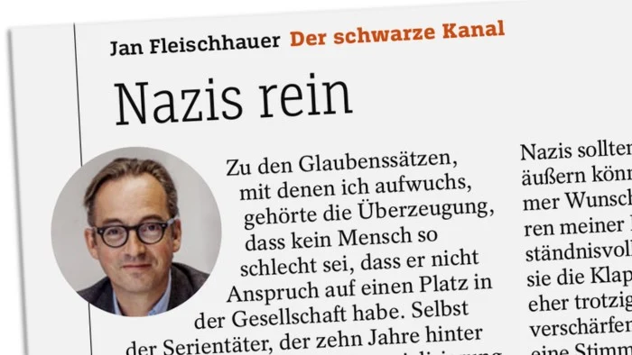 Jan Fleischhauer: Der scharze Kanal - Nazis rein