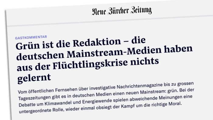 Grün ist die Redaktion - die deutschen Mainstream-Medien haben aus der Flüchtlingskrise nichts gelernt