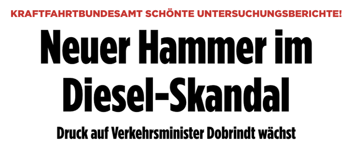 Neuer Hammer im Diesel-Skandal