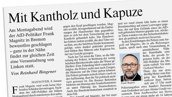 Mit Kantholz und Kapuze