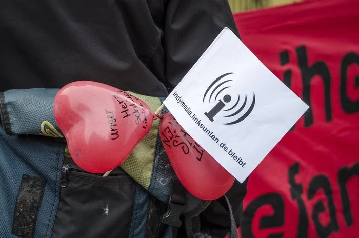 Szene bei Soli-Demo