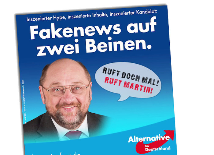 AfD-Posting mit manipuliertem Foto von Martin Schulz