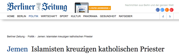 Screenshot: "Berliner Zeitung"