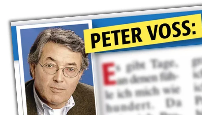 Ausriss mit Foto aus der Kolumne von "Peter Voss" in der "Neuen Welt"
