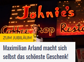 Schlagzeile von Schlager.de: "Zum Jubiläum - Maximilian Arland macht sich selbst das schönste Geschenk!"