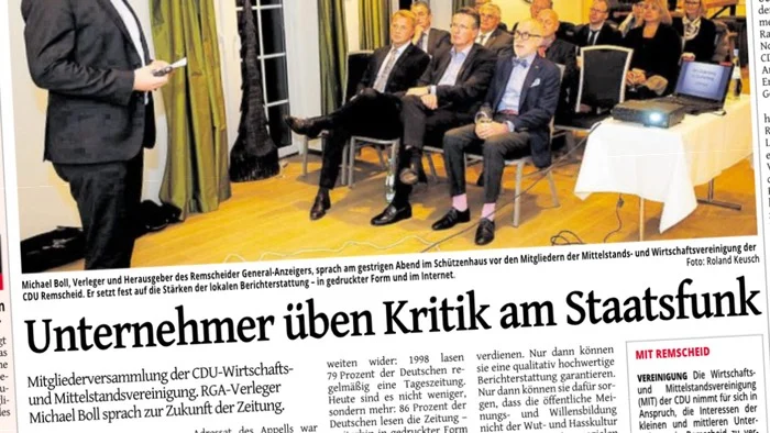 Unternehmer üben Kritik am Staatsfunk