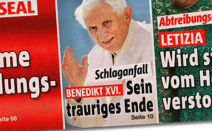Schlaganfall - Benedikt XVI. - Sein trauriges Ende